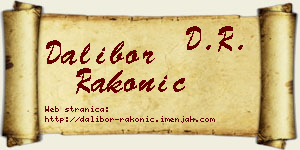 Dalibor Rakonić vizit kartica